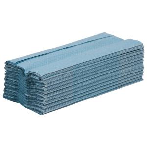 Jantex C Fold Hand Towels Blue 1Ply 190 Sheets (Pack of 12) GD832