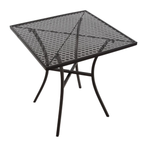 Black Steel Patterned Square Bistro Table 700mm GG706