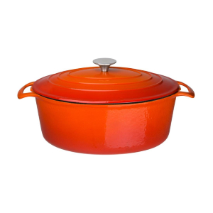 Vogue Orange Oval Casserole Dish 6 Litre GH312