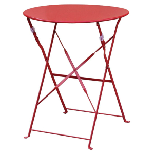 Bolero Red Pavement Style Steel Table 595mm GH560