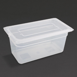 Vogue Polypropylene 1/3 Gastronorm Container with Lid 150mm GJ520
