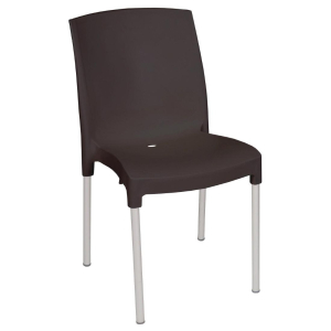 Bolero Stacking Bistro Side Chairs Black (Pack of 4) GJ976