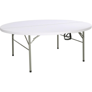 Bolero Round Centre Folding Table 6ft White HC270