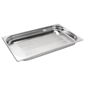 Vogue Stainless Steel Perforated 1/1 Gastronorm Pan 40mm K839
