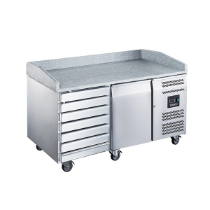 Blizzard 1 Door Pizza Prep Counter with Neutral drawers 390L BPB1500-7N
