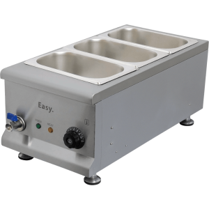 Easy EBM3W Wet Heat Bain Marie - with 3 x 1/4 GN pans and lids