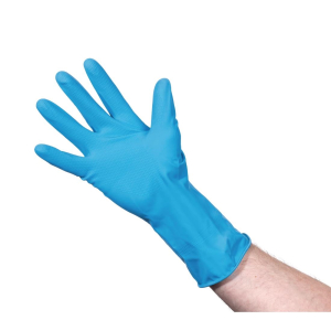 Jantex Latex Household Gloves Blue Small F953-S