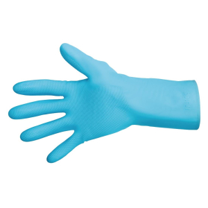 MAPA Vital 117 Liquid-Proof Light-Duty Janitorial Gloves Blue Large FA291-L
