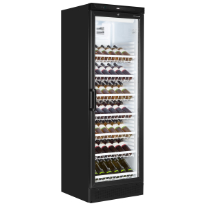 Tefcold FS1380WB Wine Cooler Black, Glass Door 595mm wide