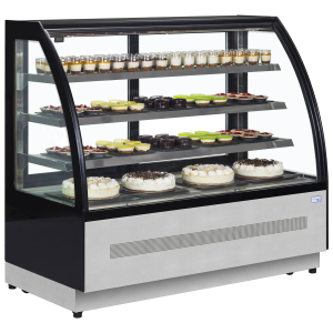 Interlevin LPD900C Chilled Display Cabinet Stainless Steel, Glass 905mm wide