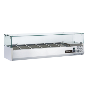 Blizzard 1/3 Gastronorm Prep Top with Glass Cover 1500mm(W) TOP1500CR