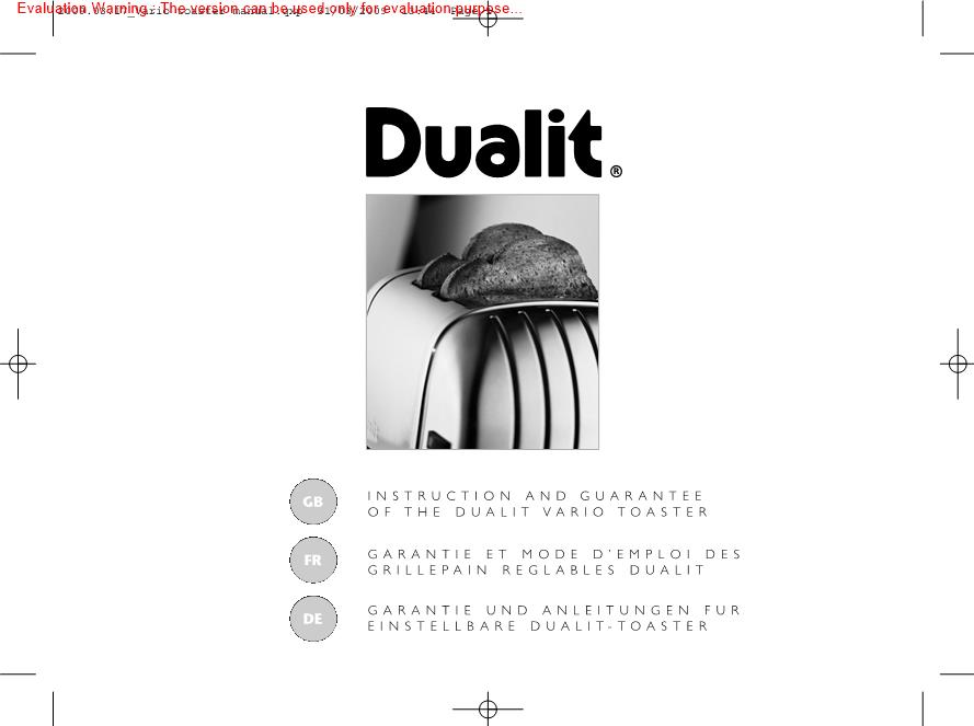 Dualit CD342 Manual