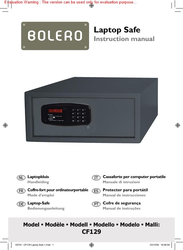 Bolero CF129 Manual
