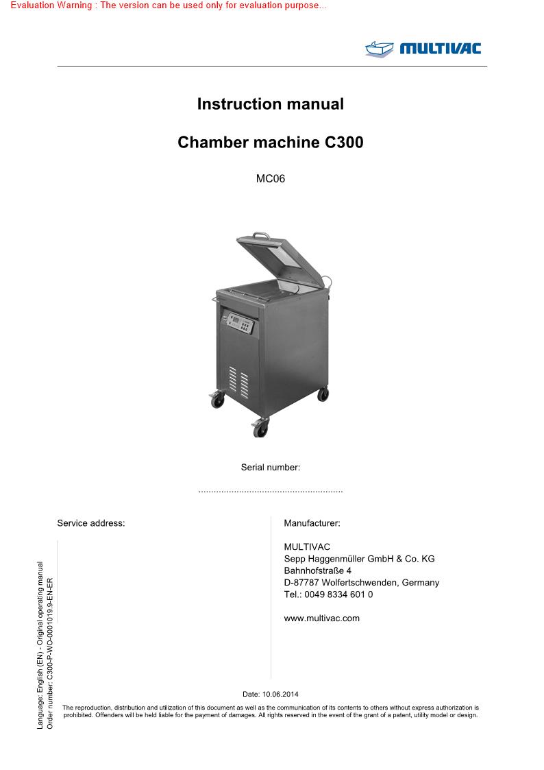 Multivac CK664 Manual