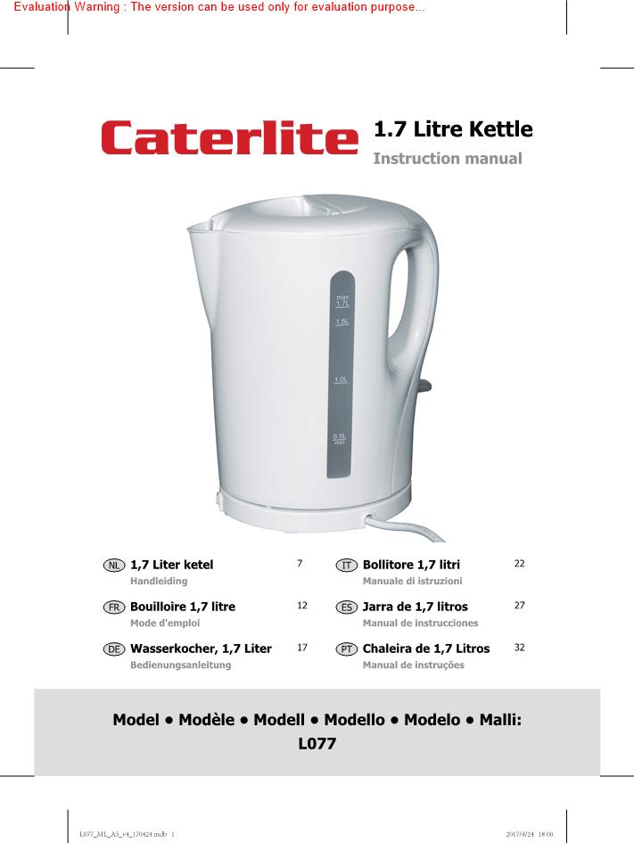Caterlite L077 Manual