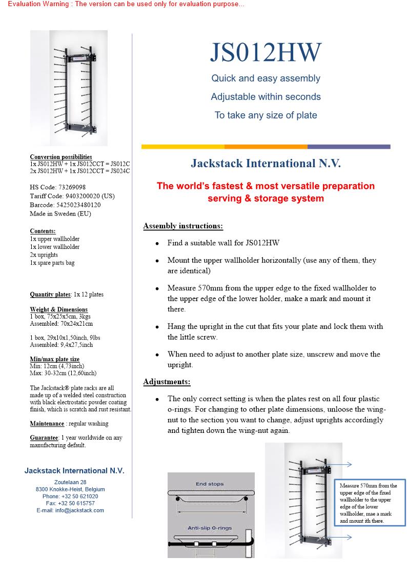 Jackstack L577 Manual