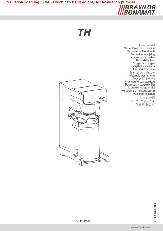 Bravilor Bonamat T418 Manual